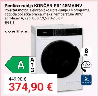 Perilica rublja KONČAR PR148MAINV