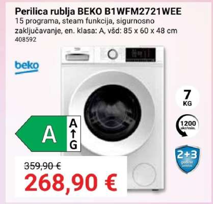 Perilica rublja BEKO B1WFM2721WEE