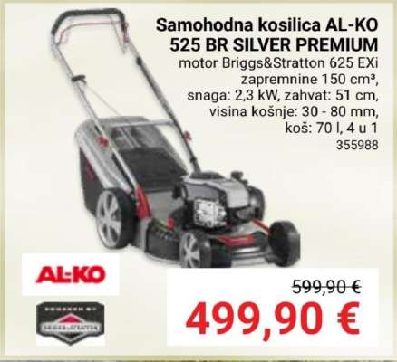 Samohodna kosilica AL-KO 525 BR SILVER PREMIUM