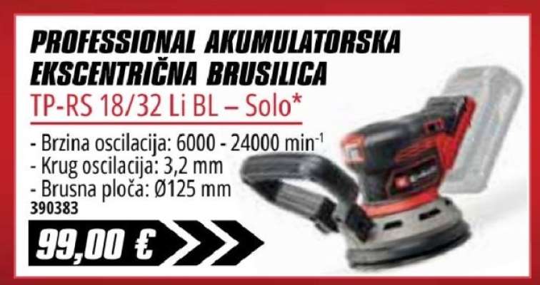 PROFESSIONAL AKUMULATORSKA EKSCENTRIČNA BRUSILICA