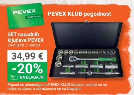SET nasadnih ključeva PEVEX