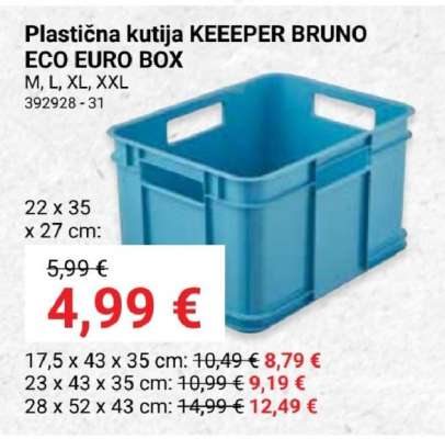 Plastična kutija KEEEPER BRUNO ECO EURO BOX