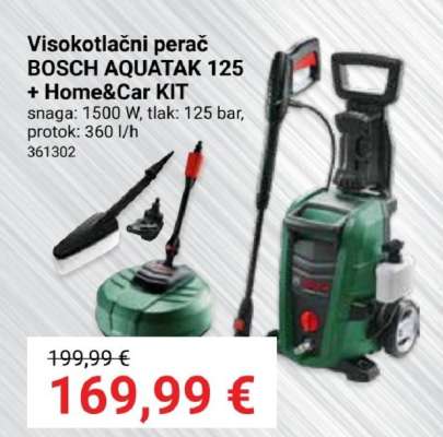 Visokotlačni perač BOSCH AQUATAK 125 + Home&Car KIT