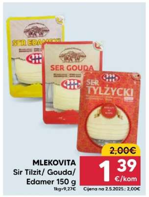 MLEKOVITA Sir Tilzit/Gouda/Edamer 150 g