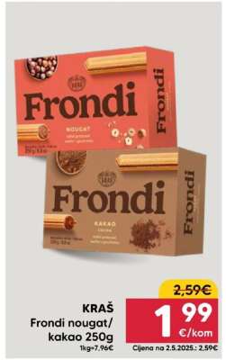 KRAŠ Frondi nougat/kakao 250g