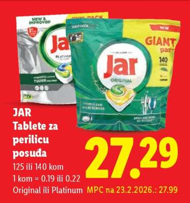 JAR Tablete za perilicu posuđa
