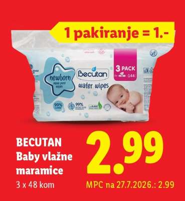 Becutan BABY VLAŽNE MARAMICE