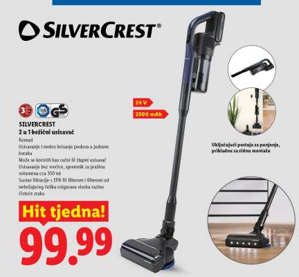 SILVERCREST 2-u-1 bežični usisavač