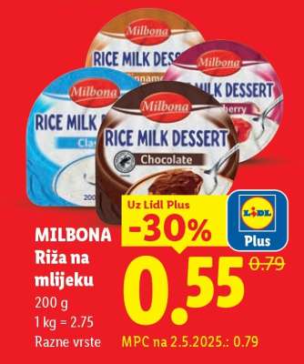 Milbona Riža na mlijeku