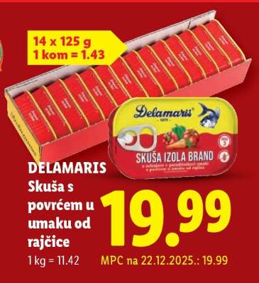 DELAMARIS Skuša s povrćem u umaku od rajčice