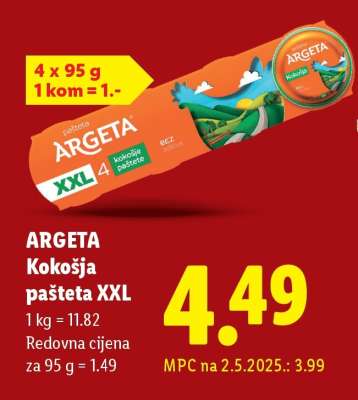 Argeta Kokošja pašteta XXL