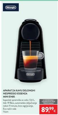 Aparat za kavu DeLonghi Nespresso Essenza mini EN85