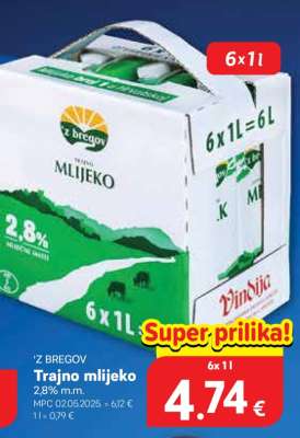 `Z BREGOV Trajno mlijeko
