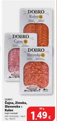 DOBRO Čajna, Zimska, Slavonska ili Kulen