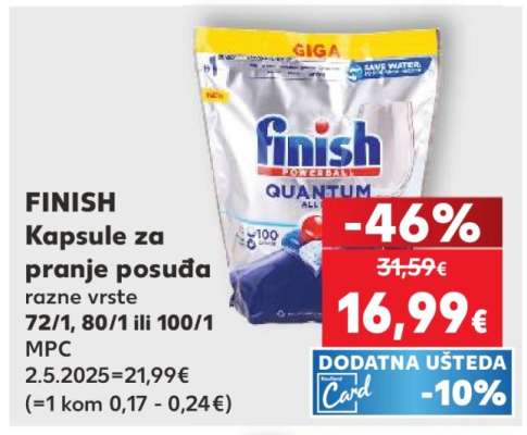 FINISH Kapsule za pranje posuđa