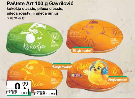 Paštete Art 100 g Gavrilović