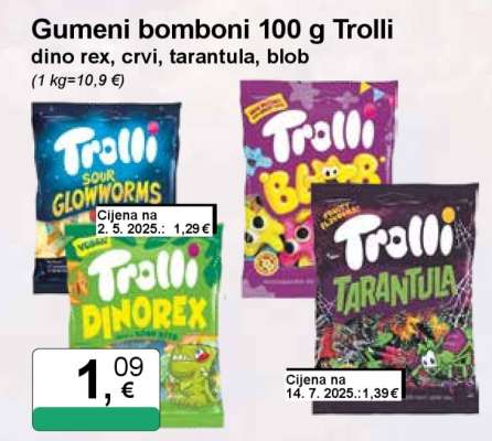 Gumeni bomboni 100 g Trolli