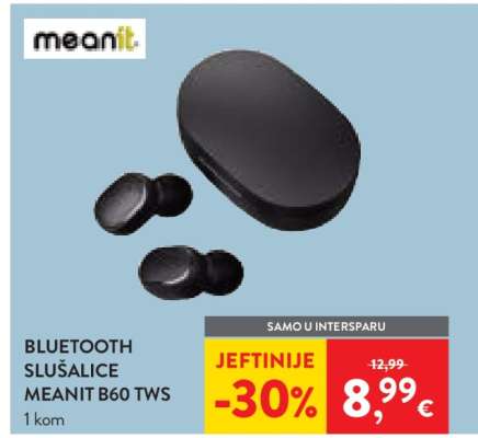 BLUETOOTH SLUŠALICE MEANIT B60 TWS