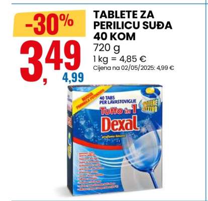 TABLETE ZA PERILICU SUĐA 40 KOM