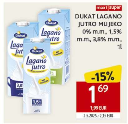 DUKAT LAGANO JUTRO Mlijeko