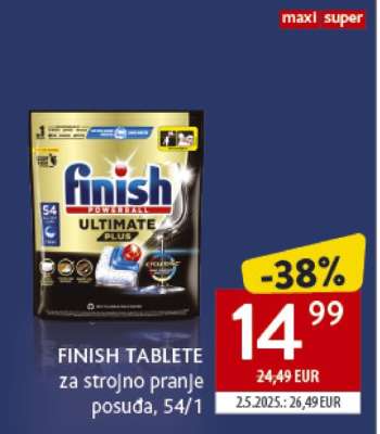 FINISH TABLETE za strojno pranje posuđa, 54/1