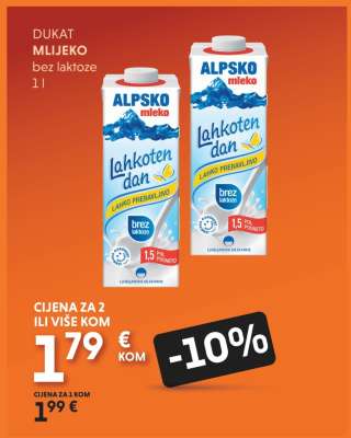 Dukat Mlijeko Bez Laktoze