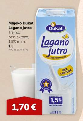 Mlijeko Dukat Lagano jutro