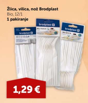 Žlica, vilica, nož Brodplast