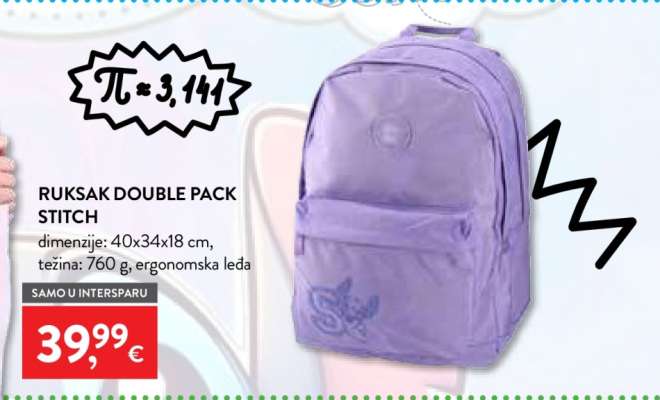 RUKSAK DOUBLE PACK STITCH