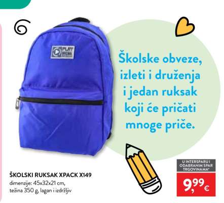ŠKOLSKI RUKSAK XPACK X149