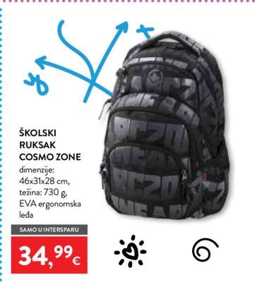 ŠKOLSKI RUKSAK COSMO ZONE