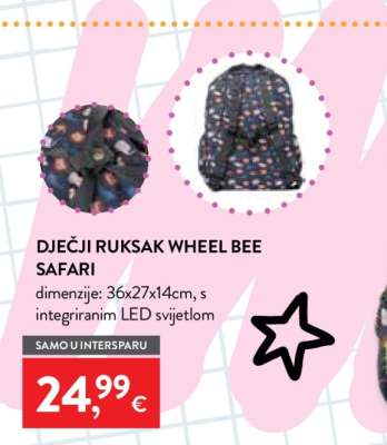 DJEČJI RUKSAK WHEEL BEE SAFARI