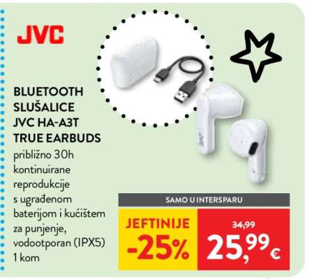 Bluetooth slušalice JVC HA-A3T True Earbuds