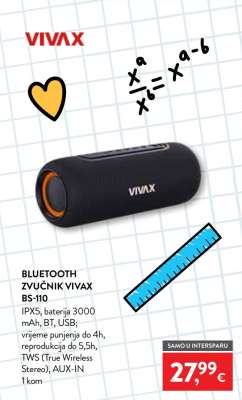 Bluetooth zvučnik vivax BS-110