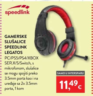 Gamerske slušalice Speedlink Legatos