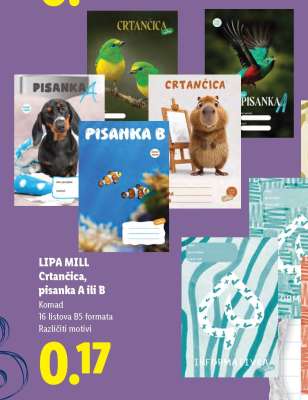 LIPA MILL Crtančica, pisanka A ili B