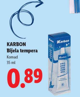 KARBON Bijela tempera