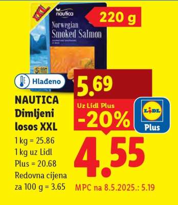 Nautica Dimljeni losos XXL