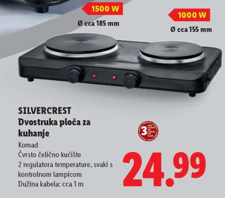 SILVERCREST Dvostruka ploča za kuhanje