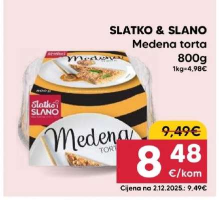SLATKO & SLANO Medena torta