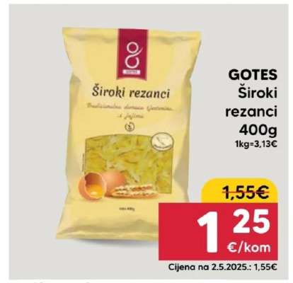 GOTES Široki rezanci 400g