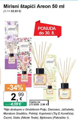 Mirisni štapići Areon 50 ml