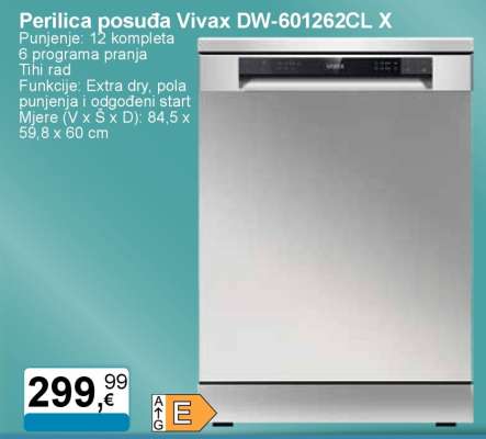 Perilica posuđa Vivax DW-601262CL X