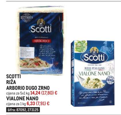SCOTTI RIŽA ARBORIO DUGO ZRNO