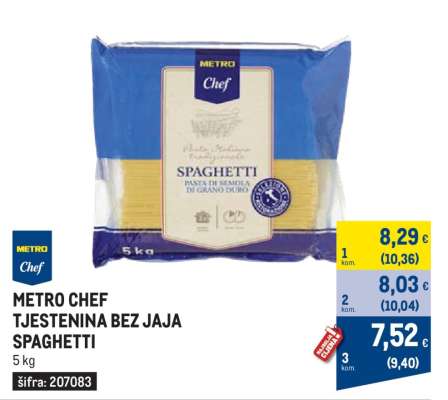 METRO CHEF TJESTENINA BEZ JAJA SPAGHETTI