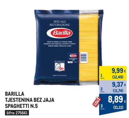 BARILLA TJESTENINA BEZ JAJA SPAGHETTI N.5