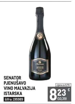 SENATOR PJENUŠAVO VINO MALVAZIJA ISTARSKA