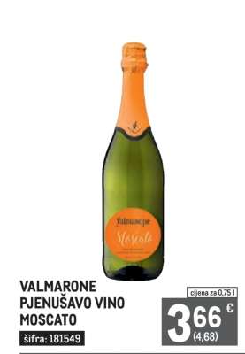 VALMARONE PJENUŠAVO VINO MOSCATO