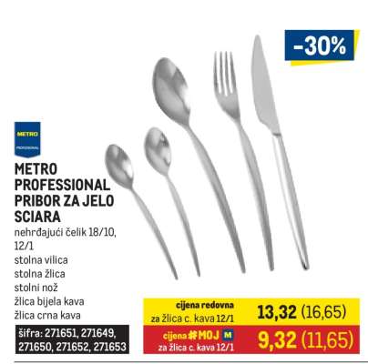 METRO PROFESSIONAL PRIBOR ZA JELO SCIARA