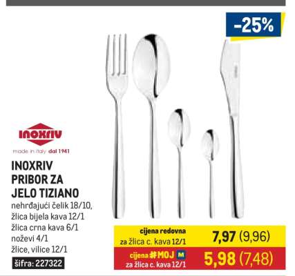 INOXRIV PRIBOR ZA JELO TIZIANO